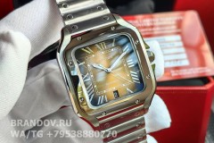 Cartier Santos Large Steel Brown WSSA0064