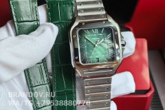 Cartier Santos Large Steel Green WSSA0062