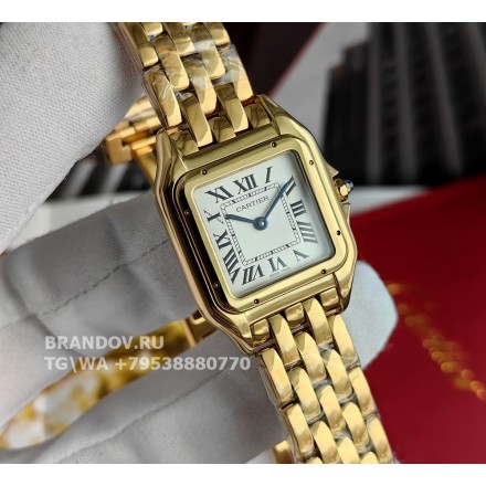 Cartier panthere medium 27 мм желтое золото