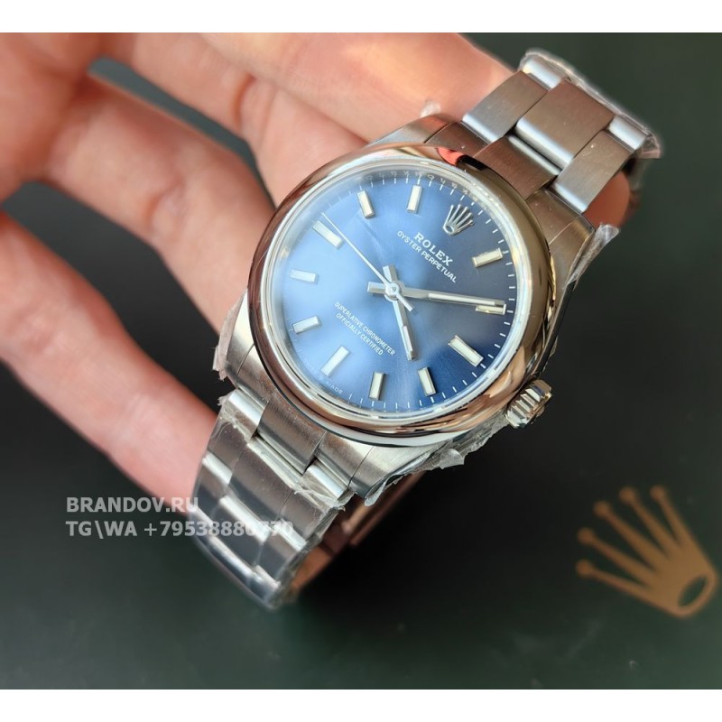 Копия часов Rolex perpetual 31 mm синий циферблат — общий вид