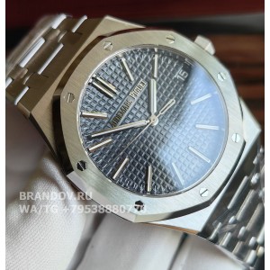 Дубликат часов Audemars piguet Royal Oak 41 mm синий циферблат 15510ST.OO.1320ST.06 — циферблат крупным планом