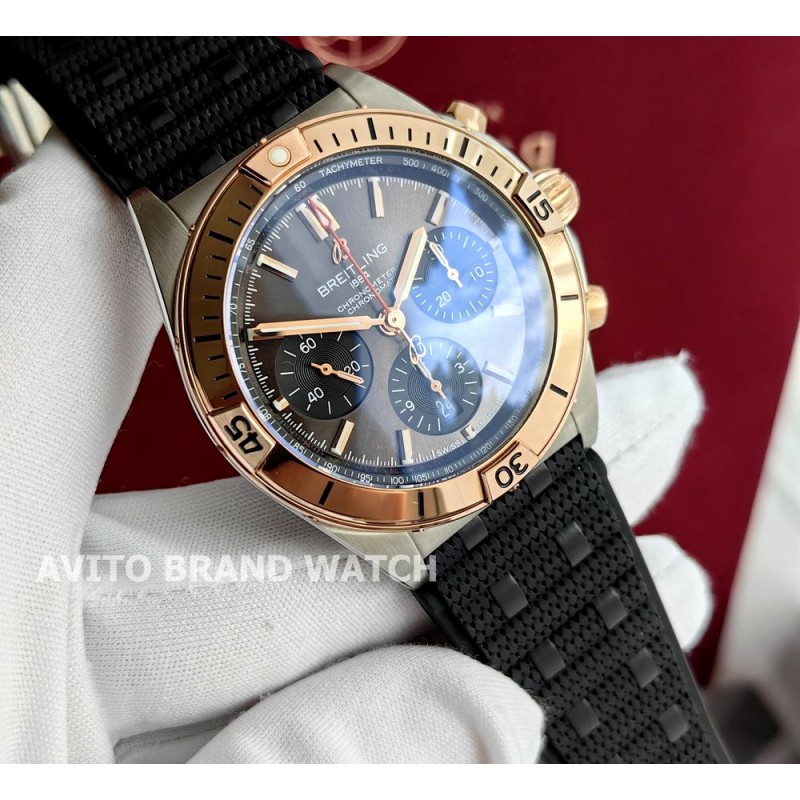 Копия часов Breitling Chronomat B01 42 Steel &18k red gold UB0134101B1U1 42 мм — общий вид