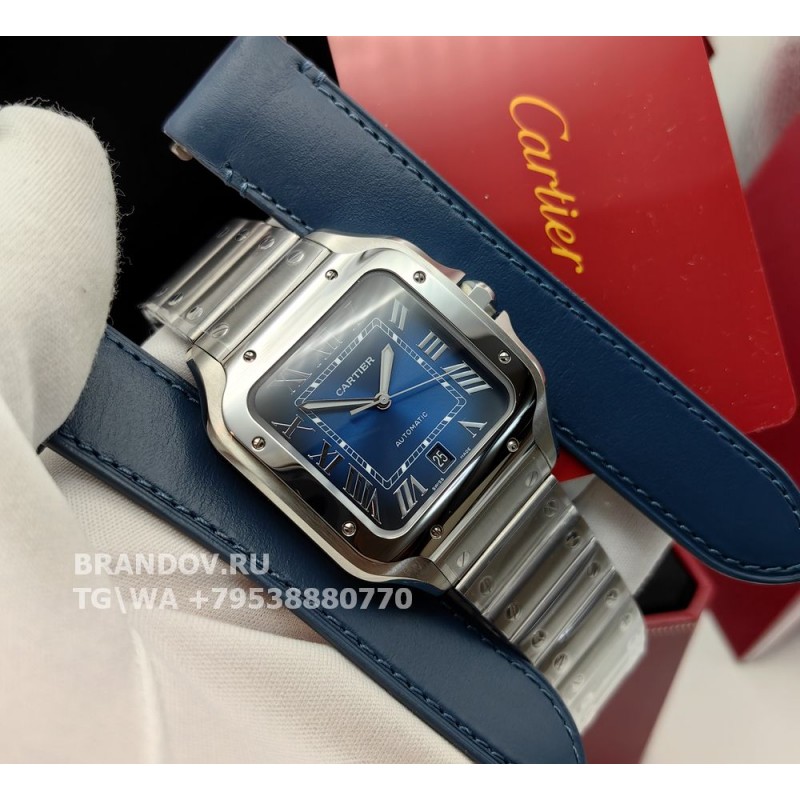 Дубликат часов Cartier Santos Large Steel WSSA0030 39 мм — общий вид