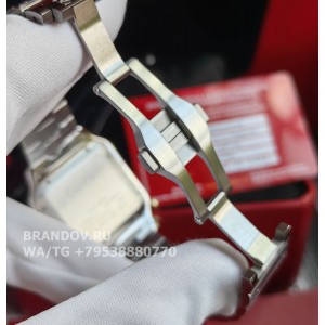 Часы Cartier Santos Large Steel Brown WSSA0064 комплект — на руке