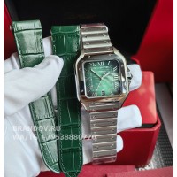 Cartier Santos Large Steel Green WSSA0062