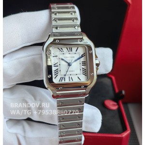 Часы Cartier Santos Medium 35мм комплект wssa0010 — застёжка и браслет