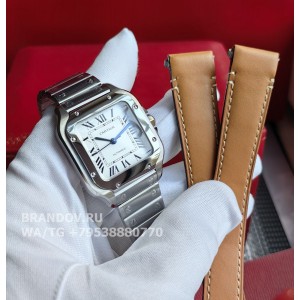 Часы Cartier Santos Medium 35мм комплект wssa0010 — вид сбоку