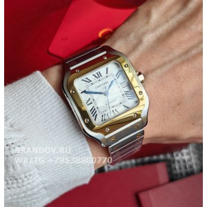 Часы Cartier Santos Medium Two Tone 35мм W2SA0016 — вид сбоку