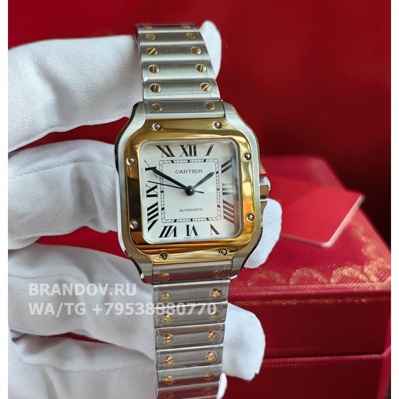 Часы Cartier Santos Medium Two Tone 35мм W2SA0016 — общий вид