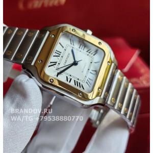 Часы Cartier Santos Medium Two Tone 35мм W2SA0016 — задняя крышка корпуса