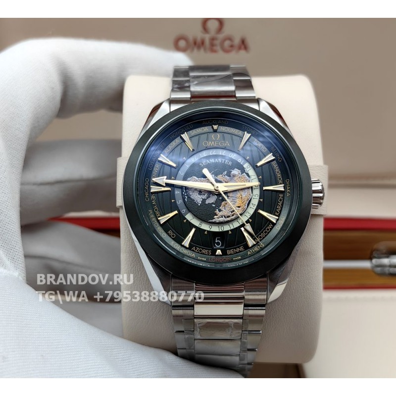 Дубликат часов Omega Seamaster Aqua Terra Worldtime 220.30.43.22.10.001 43 мм — общий вид