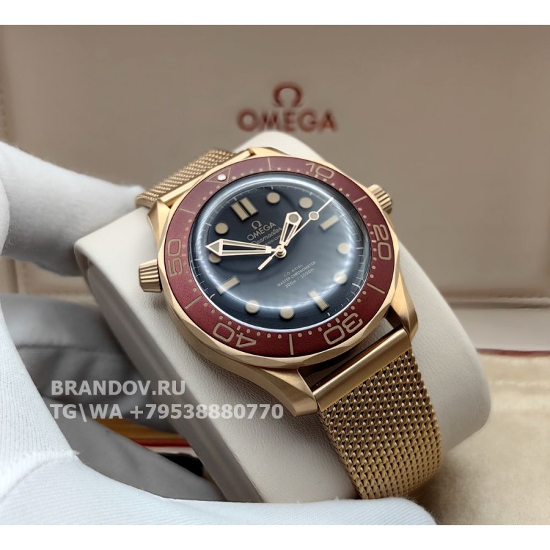Дубликат часов Omega Seamaster Bronze Gold + Box 210.90.42.20.01.003 42 мм — общий вид