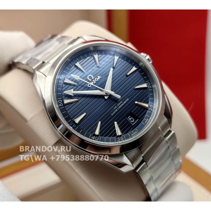Реплика часов Omega Seamaster Aqua Terra Blue комплект 220.10.41.21.03.001 41 мм — общий вид