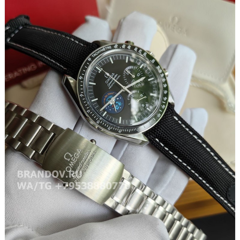 Реплика часов Omega Speedmaster Moonwatch Snoopy Black 3578.51.00 42 мм — общий вид