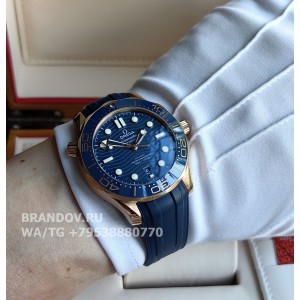 Часы Omega Seamaster Diver 300 Blue Gold 42 mm 210.62.42.20.03.001 комплект — фото 12