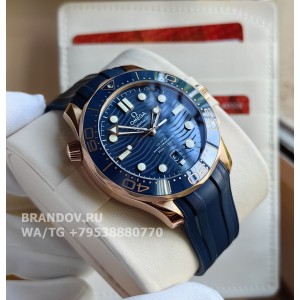 Часы Omega Seamaster Diver 300 Blue Gold 42 mm 210.62.42.20.03.001 комплект — циферблат крупным планом