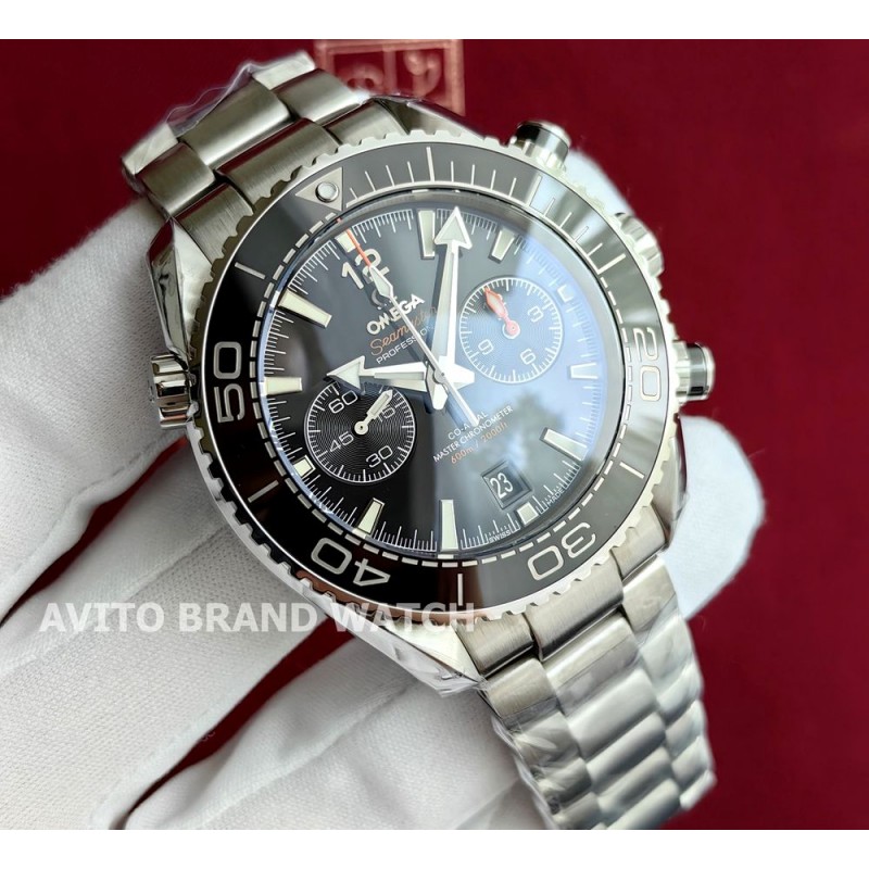 Реплика часов Omega Seamaster Planet Ocean Black Dial 232.30.46.51.01.001 45,5 мм — общий вид