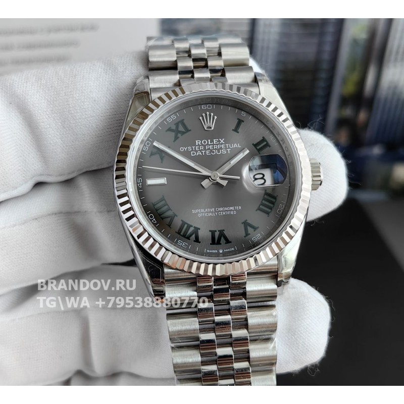 Дубликат часов Rolex Datejust 36 mm Steel Wimbledon 126234 (126234-Wimbledon) — общий вид
