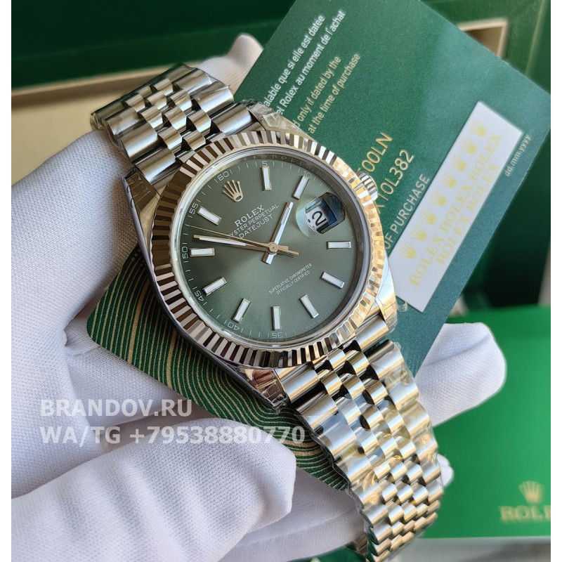 Дубликат часов Rolex DateJust 41 мм green dial jubilee 126334 (126334 green box) — общий вид
