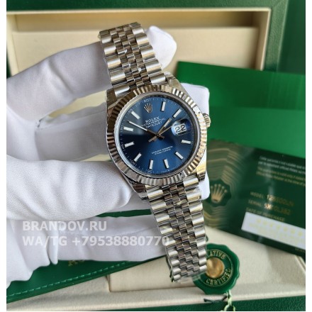  Часы Rolex DateJust 41 мм jubilee 126334 с синим циферблатом комплект