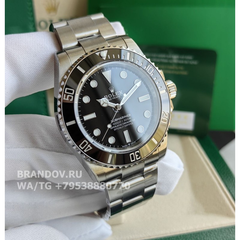 Копия часов Rolex Submariner No date 41 mm черный циферблат 124060 комплект (124060 box) — общий вид