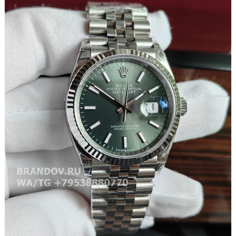Реплика часов Rolex datejust 36mm Jubile Green Dial 126334 (126334 green36) — общий вид