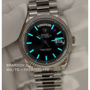 Часы Rolex Day-Date 40 мм black dial 228239 — фото 11