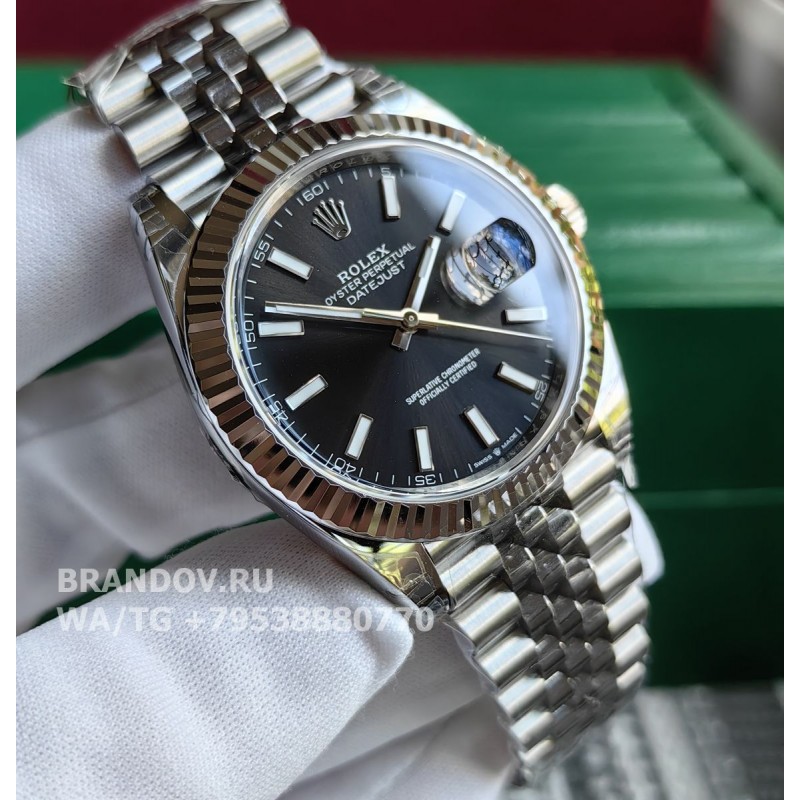 Rolex Datejust 41mm Jubile Black Dial 126334 — общий вид