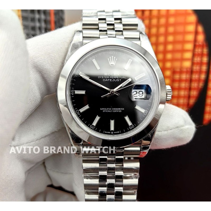 Реплика часов Rolex DateJust 41 мм Black Dial 126300 — общий вид