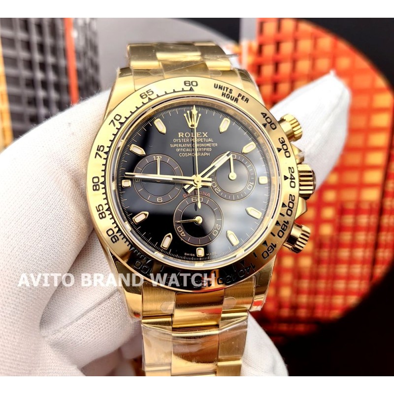 Реплика часов Rolex Daytona Yellow Gold Black Dial 40 мм 126508-0004 — общий вид