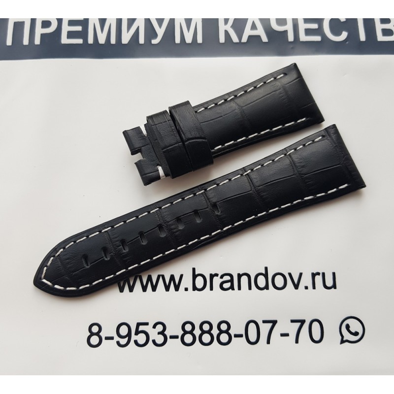 Копия часов Ремешок Panerai 26 мм черный кожаный — общий вид