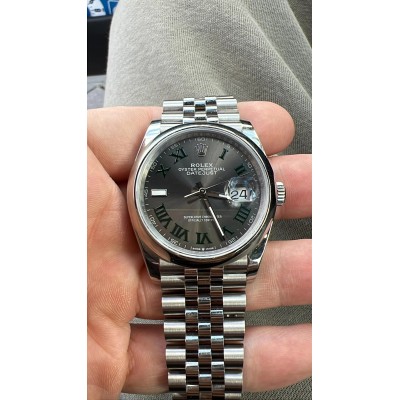 Rolex Datejust 36 Wimbledon VSF: гладкий безель и браслет Jubilee