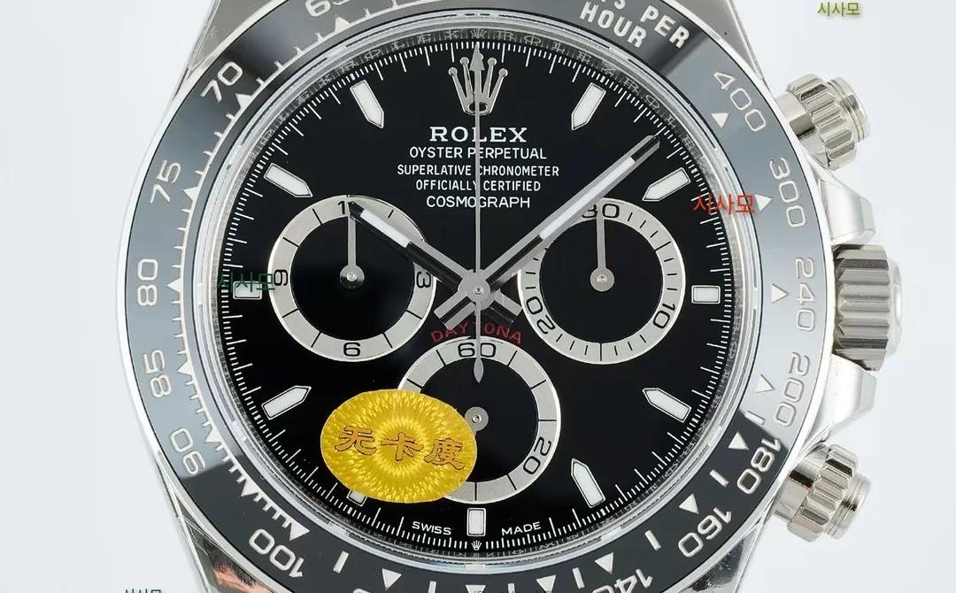 Черный циферблат Daytona 126500 VSF крупным планом