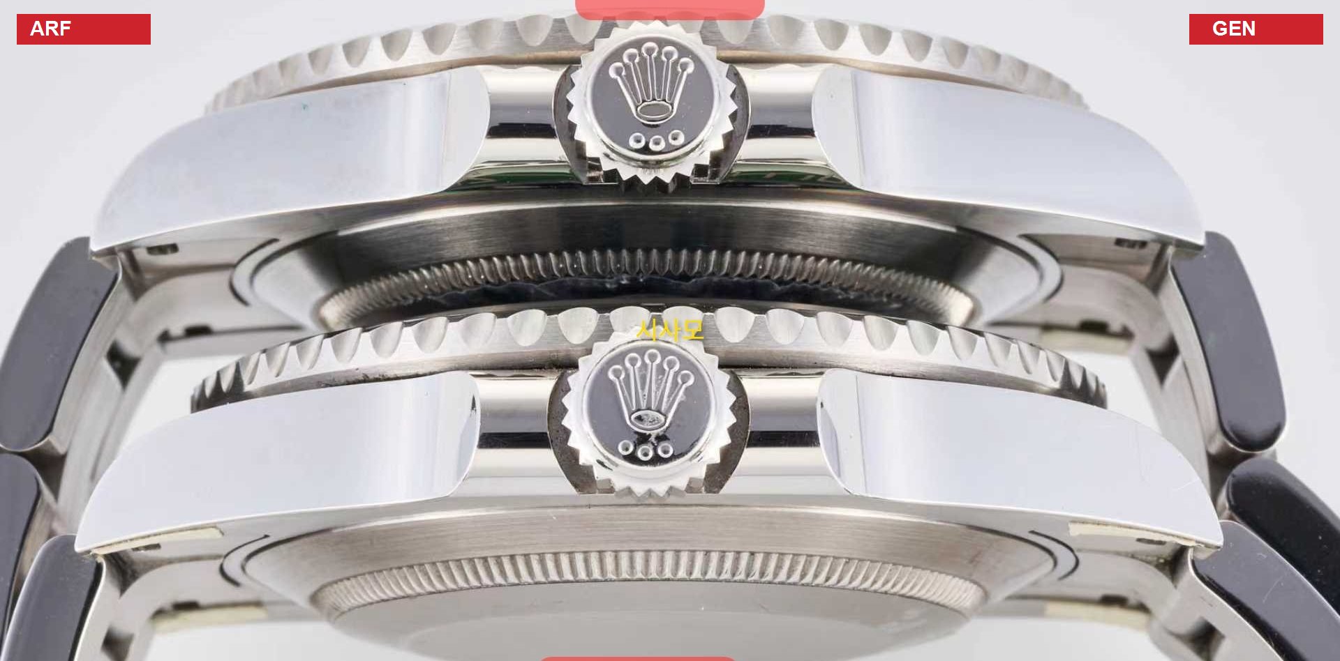 Боковой профиль корпуса Rolex Submariner 126610LV ARF