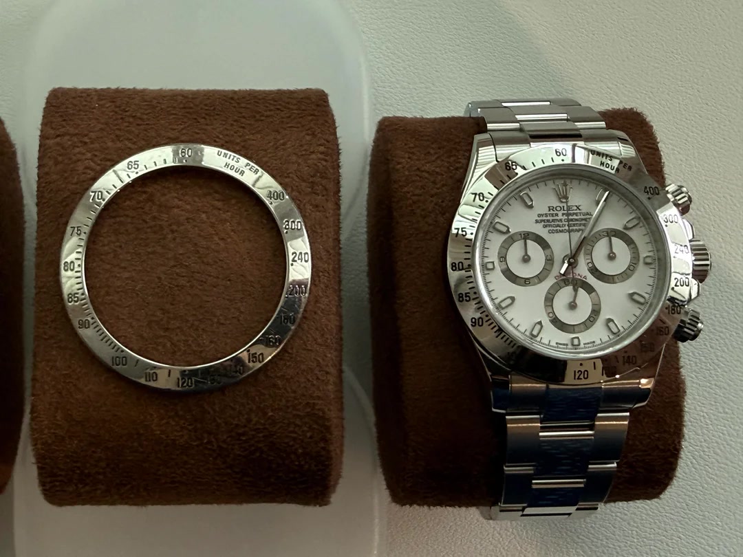 Белый циферблат Rolex Daytona 116520 со стальным безелем