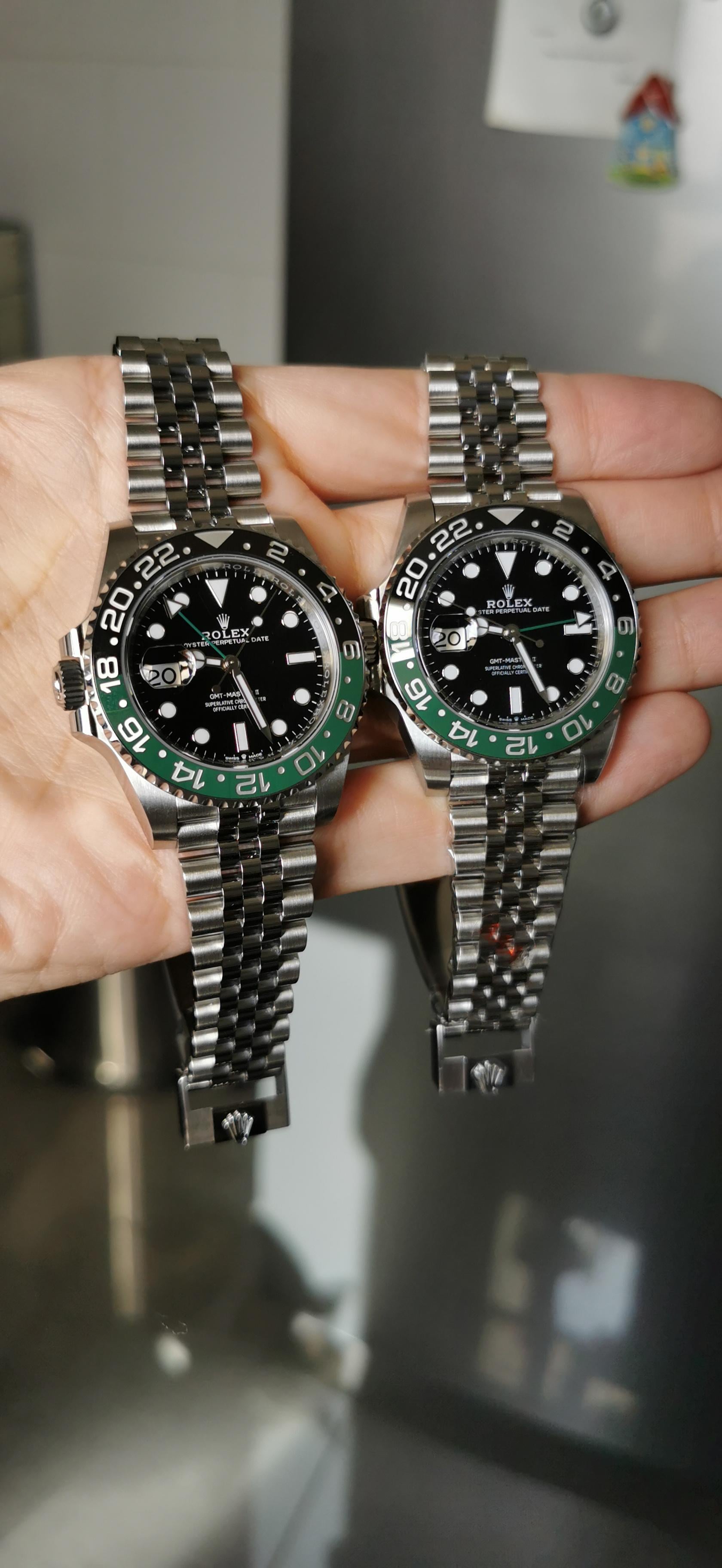 Rolex Sprite 126720VTNR VSF рядом с оригиналом на браслете Jubilee