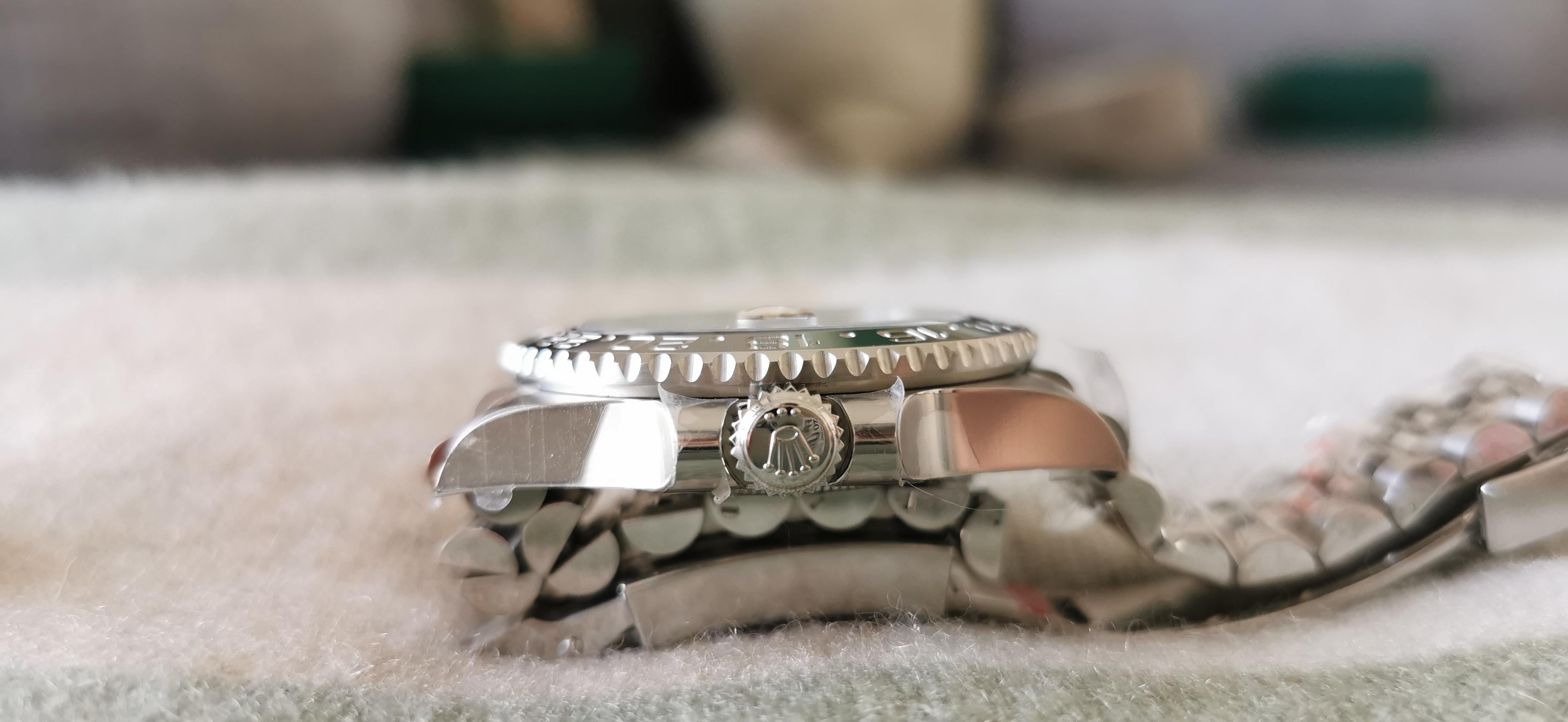 Заводная головка и боковина Rolex Sprite VSF и оригинала