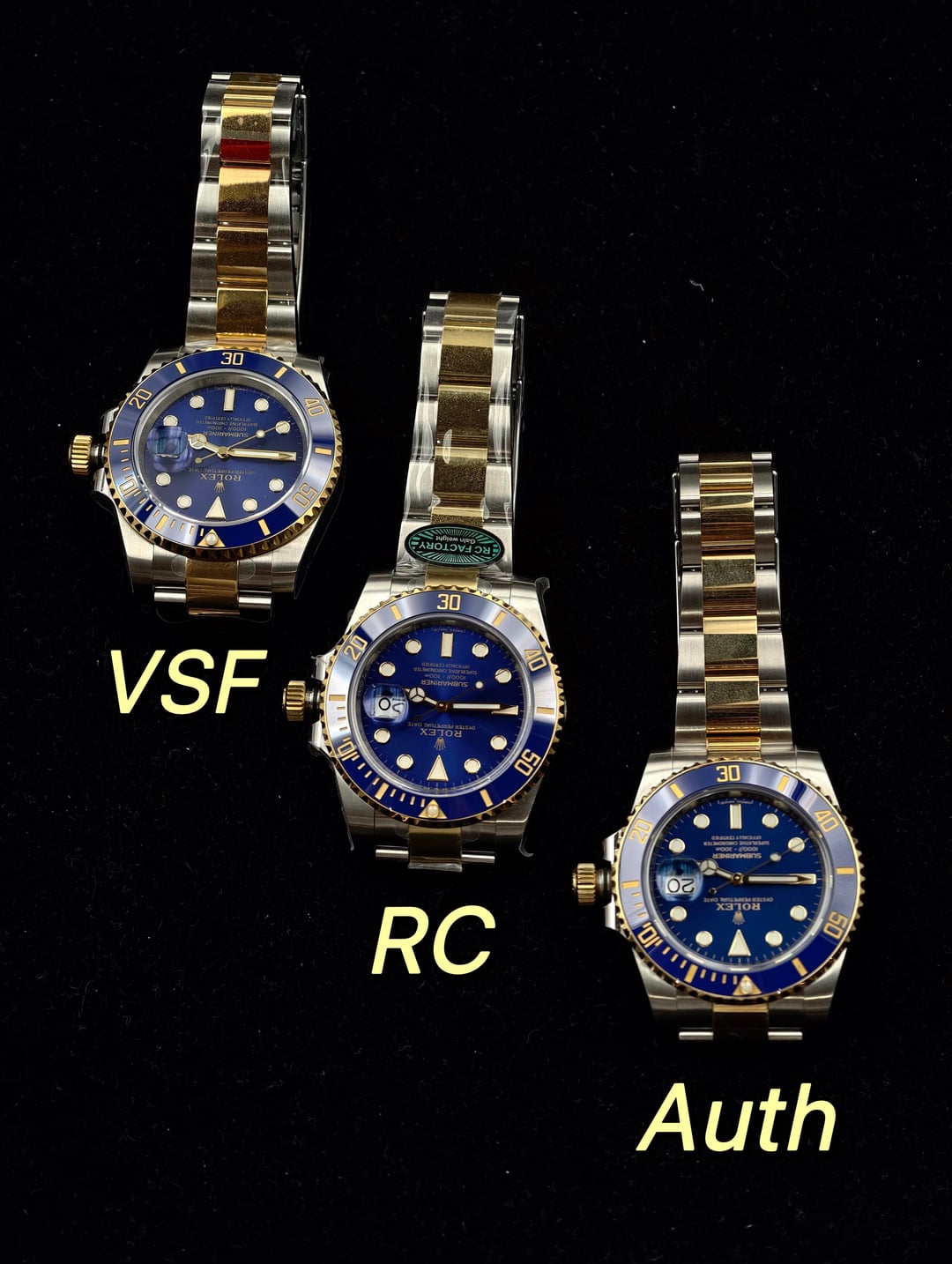Три версии Rolex Submariner 116613LB в полный рост
