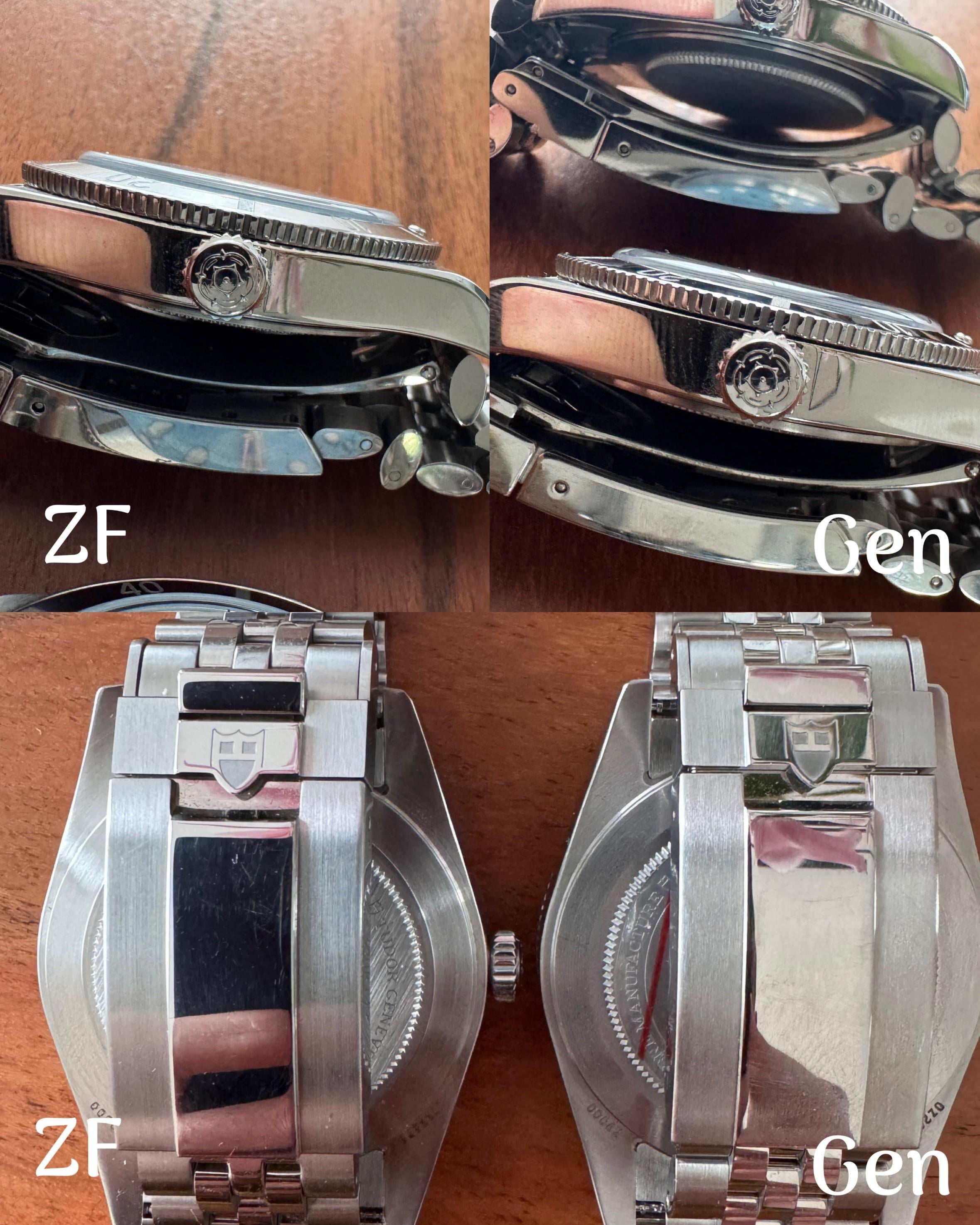 Безель, корпус и заводная головка Tudor Black Bay 54 ZF в сравнении с оригиналом