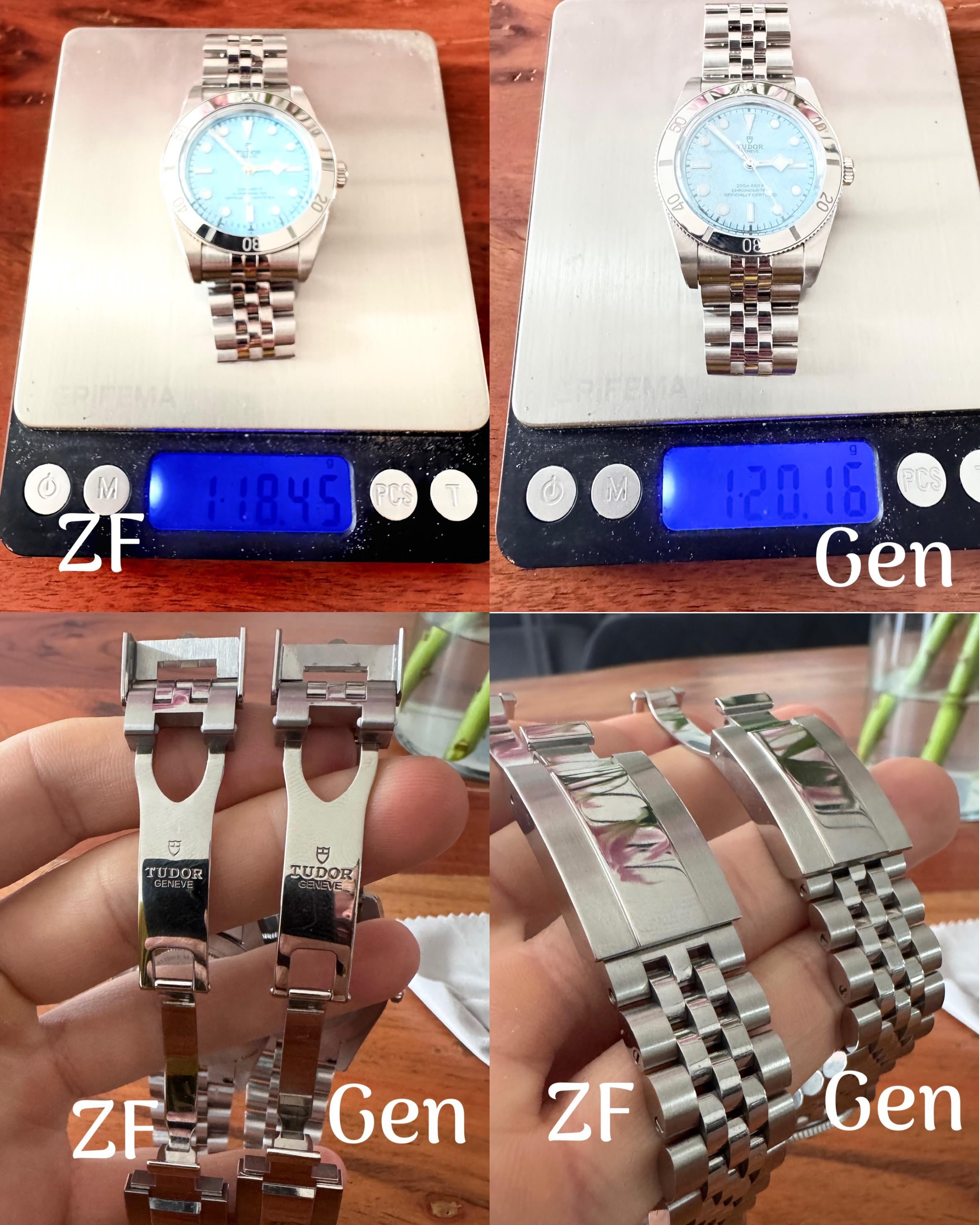 Браслет и застежка Tudor Black Bay 54 Lagoon Blue ZF и оригинала
