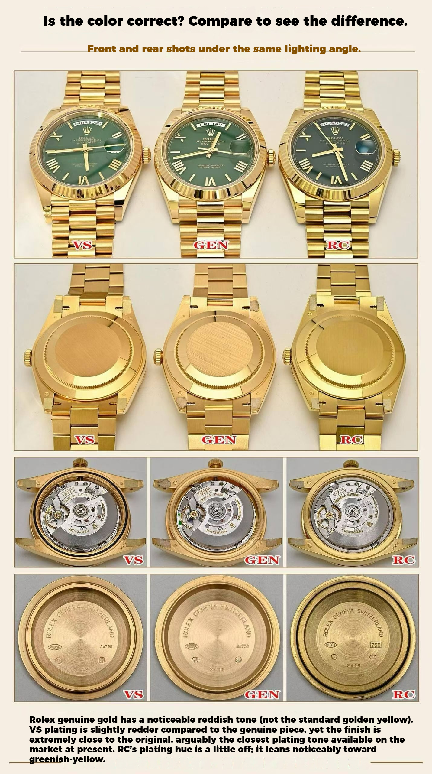 Профиль корпуса и заводные головки Day-Date 228238