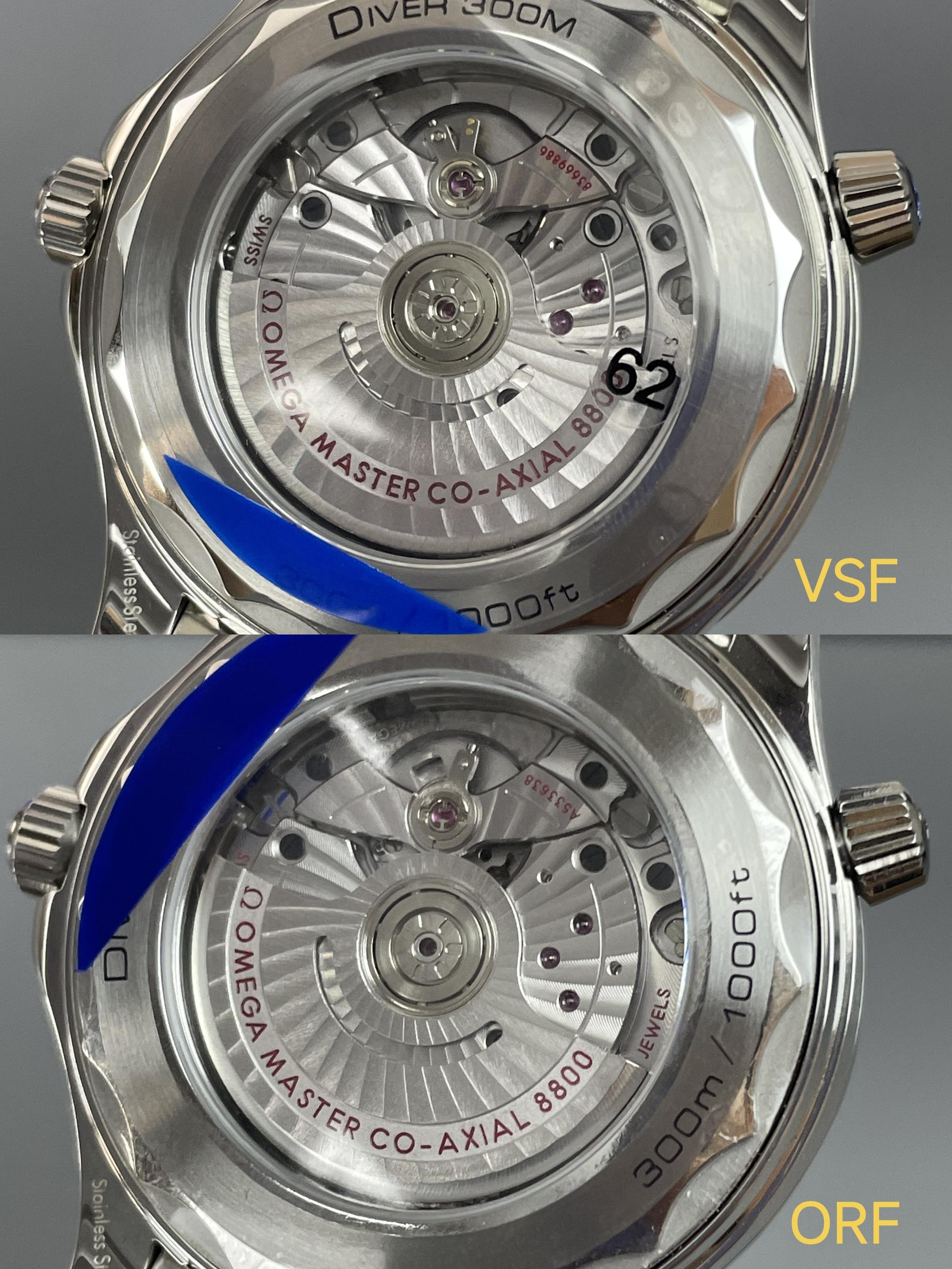 Свечение меток Omega Seamaster 300M VSF и ORF
