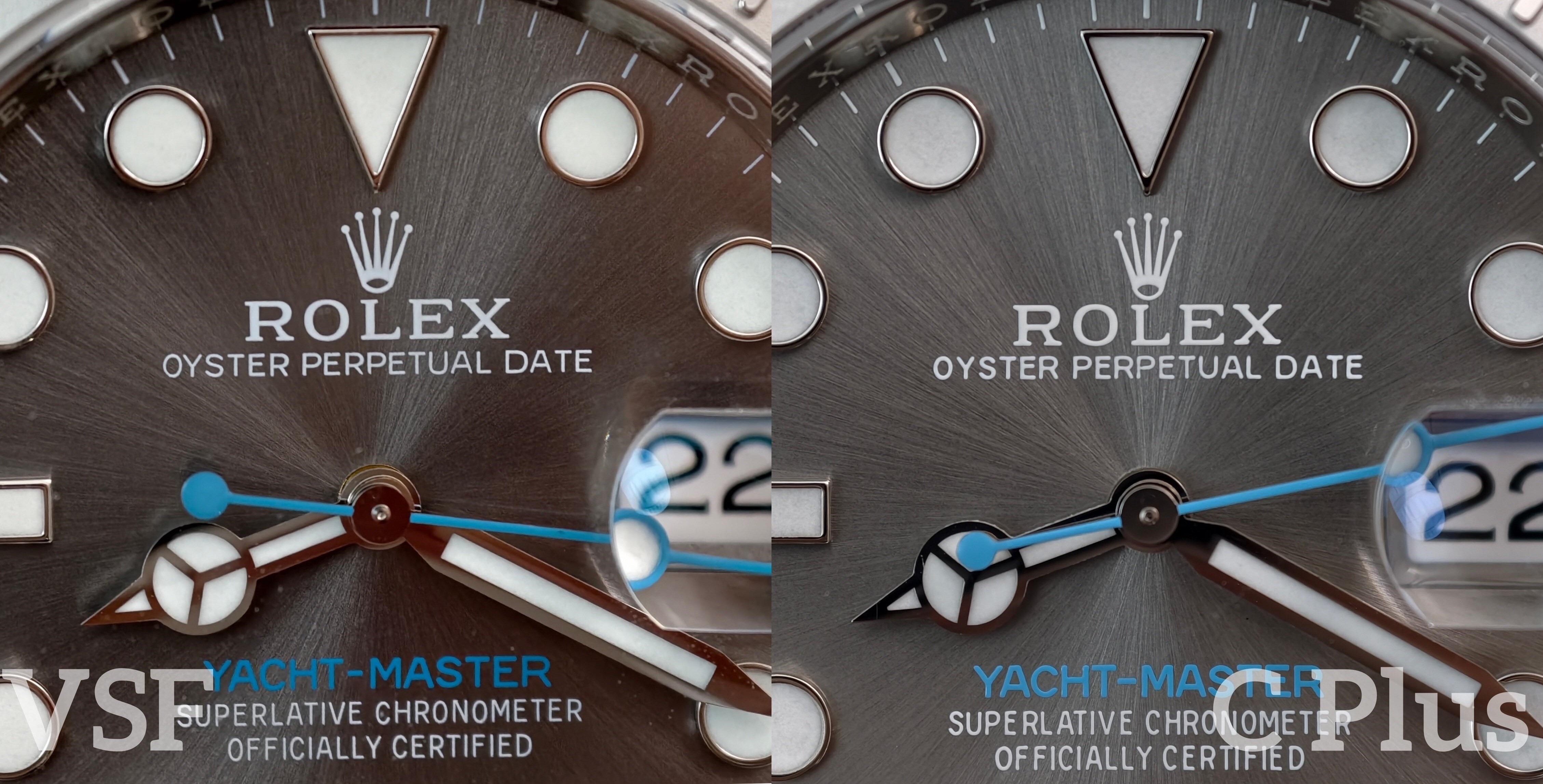 Серые циферблаты Yacht-Master 126622 в сравнении