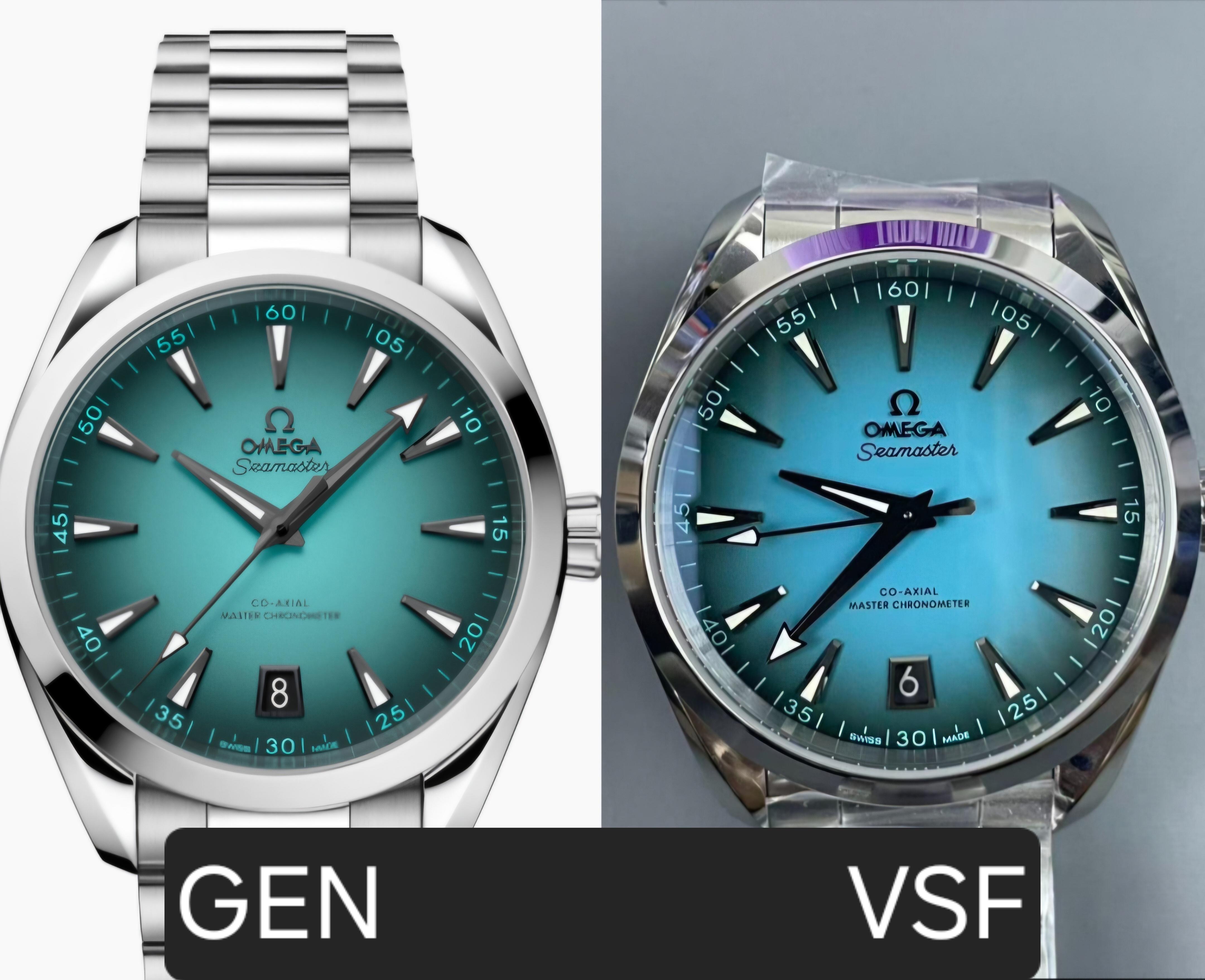 Omega Aqua Terra Turquoise VSF и оригинал