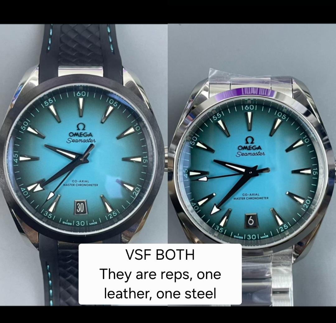 Omega Aqua Terra VSF на браслете и ремне